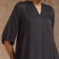 trueBrowns Grey Modal Satin High-Low Relax Kurta Set | Relove | Swadesiicart