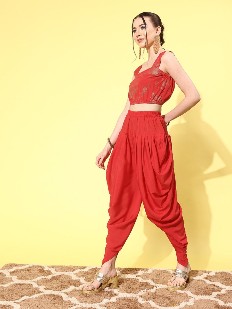 Ahalyaa Printed Co-Ords With Shrug - Swadesiicart