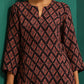 trueBrowns Black Diamond Muslin Silk Printed Relaxed Co-ord Set - Swadesiicart