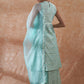InWeave Women's Powder Blue Jacquard Halter Kurta Set W Powder Blue Or Dupatta - Swadesiicart