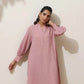 trueBrowns Pink Cotton Linen Kurta Pant Set | Swadesiicart