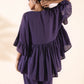 trueBrowns Purple Cotton Flared Co-ord Set - Swadesiicart