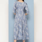 Ahalyaa Floral Printed Midi A-Line Ethnic Dress | Swadesiicart