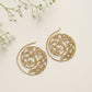 trueBrowns Brass Circular Swirl Earrings - Swadesiicart