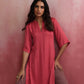 trueBrowns Red Modal Straight Fit Kurta Set | Swadesiicart