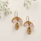 trueBrowns Brass Crystal Leaf Earrings - Swadesiicart