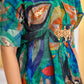 BulBul Kalki Green Chanderi Co-Ord Set - Swadesiicart