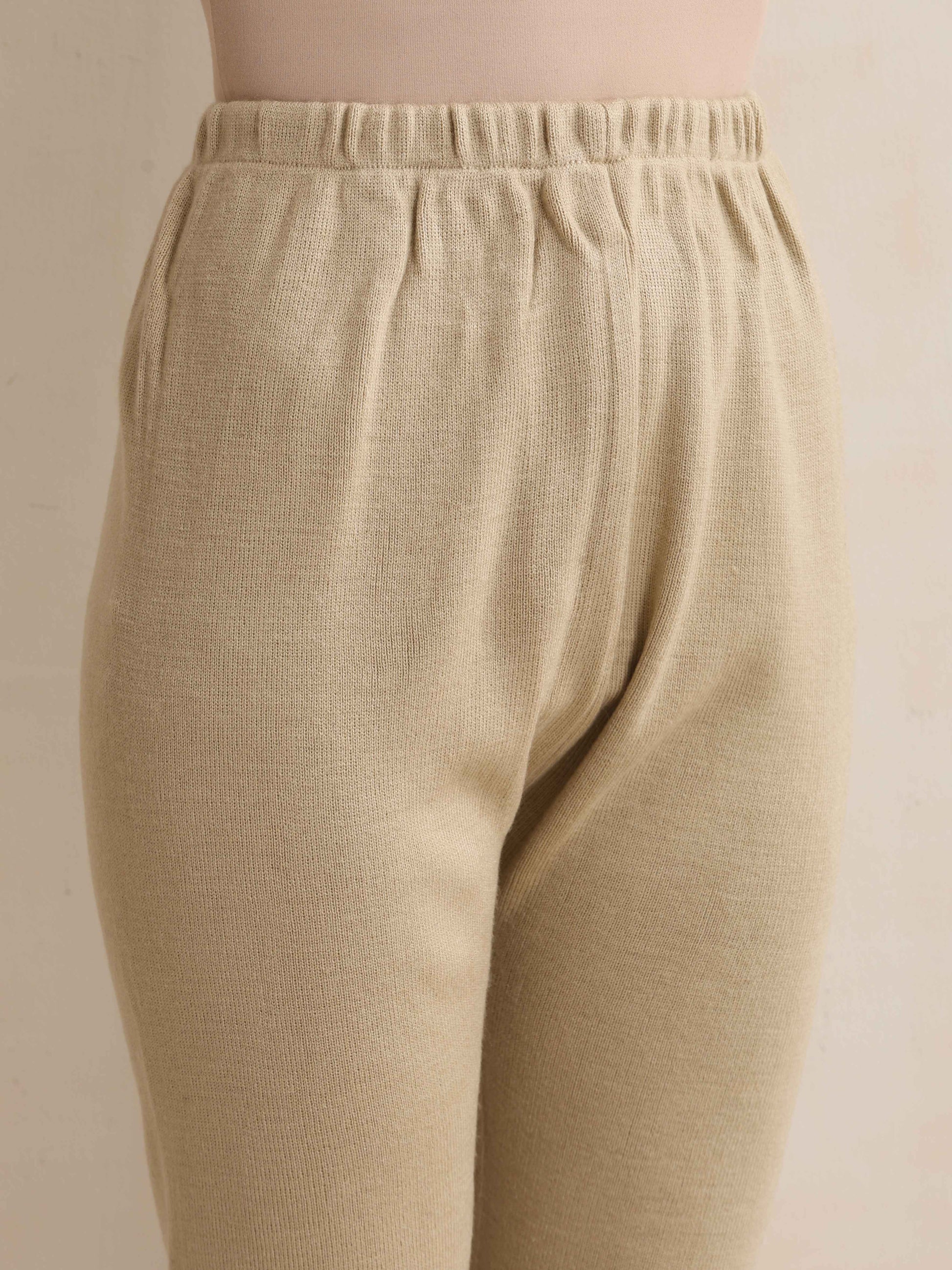 trueBrowns Beige Woollen Leggings | Swadesiicart