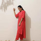 trueBrowns Coral Viscose Kurta Pant Set | Swadesiicart