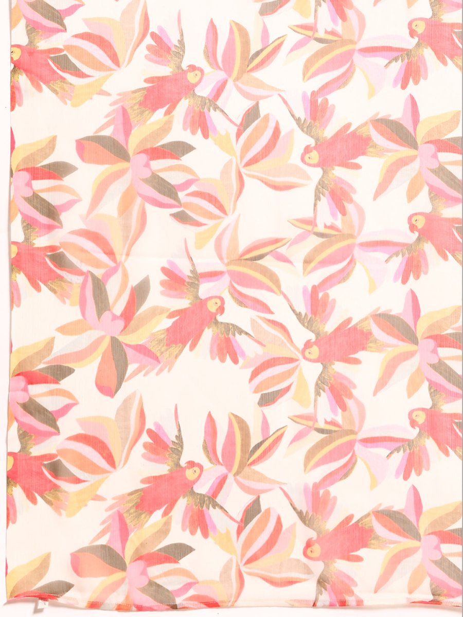 Ahalyaa Floral Poly Chiffon Saree | Swadesiicart