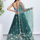 House of Panchhi Pink Pure Georgette Position Printing With Siroski Stone Work Lehenga Choli & Dupatta | Swadesiicart