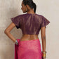 trueBrowns Purple Gold Metallic Blouse | Swadesiicart