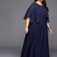 Ahalyaa Plus Size Round neck Maxi Ethnic Dress | Swadesiicart