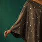 trueBrowns Grey Diamond Viscose Silk One-Shoulder Kurta Pant Set | Swadesiicart