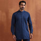 trueBrowns Men's Blue Cotton Short Kurta | Swadesiicart