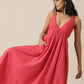 trueBrowns Bright Pink Slub Texture Sleeveless Dress | Swadesiicart
