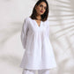 trueBrowns White Slub Co-ord Set - Swadesiicart
