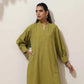 trueBrowns Pear Green Cotton Linen Kurta Pant Set | Swadesiicart