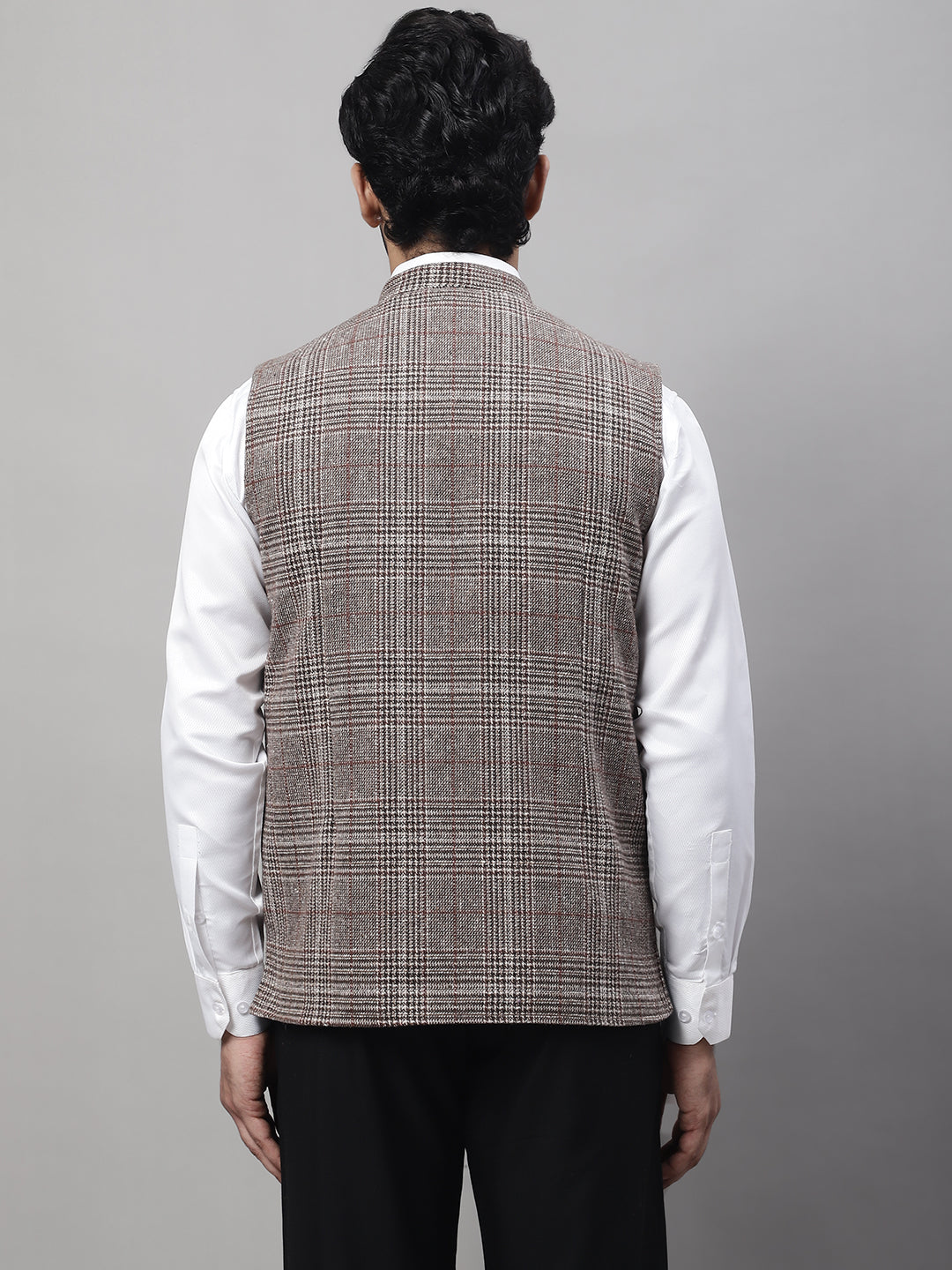 Even Apparels Men's Beige Pure Wool Nehru Jacket | Swadesiicart