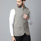 Even Apparels Men's Cream Nehru Jacket With Welt Pockets | Swadesiicart