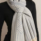 trueBrowns Grey Geometric Woollen Stole | Swadesiicart