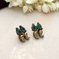 trueBrowns Silver Gold Tone Stud Earrings | Swadesiicart