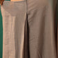 trueBrowns Grey Cotton Gold Lurex Striped Ready to Wear Saree | Swadesiicart