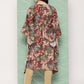 Ahalyaa Women Floral Printed Flared Sleeves Gotta Patti Crepe Kaftan Kurta | Swadesiicart