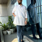 trueBrowns White Unisex Freesize Kurta | Swadesiicart