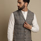 Even Apparels Men's Brown Waistcoat with Notched Lapel | Swadesiicart