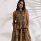 trueBrowns Beige Cotton Skirt Co-ord Set - Swadesiicart