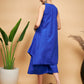 InWeave Women's Ink Blue Short Kurta Palazzo Set - Swadesiicart