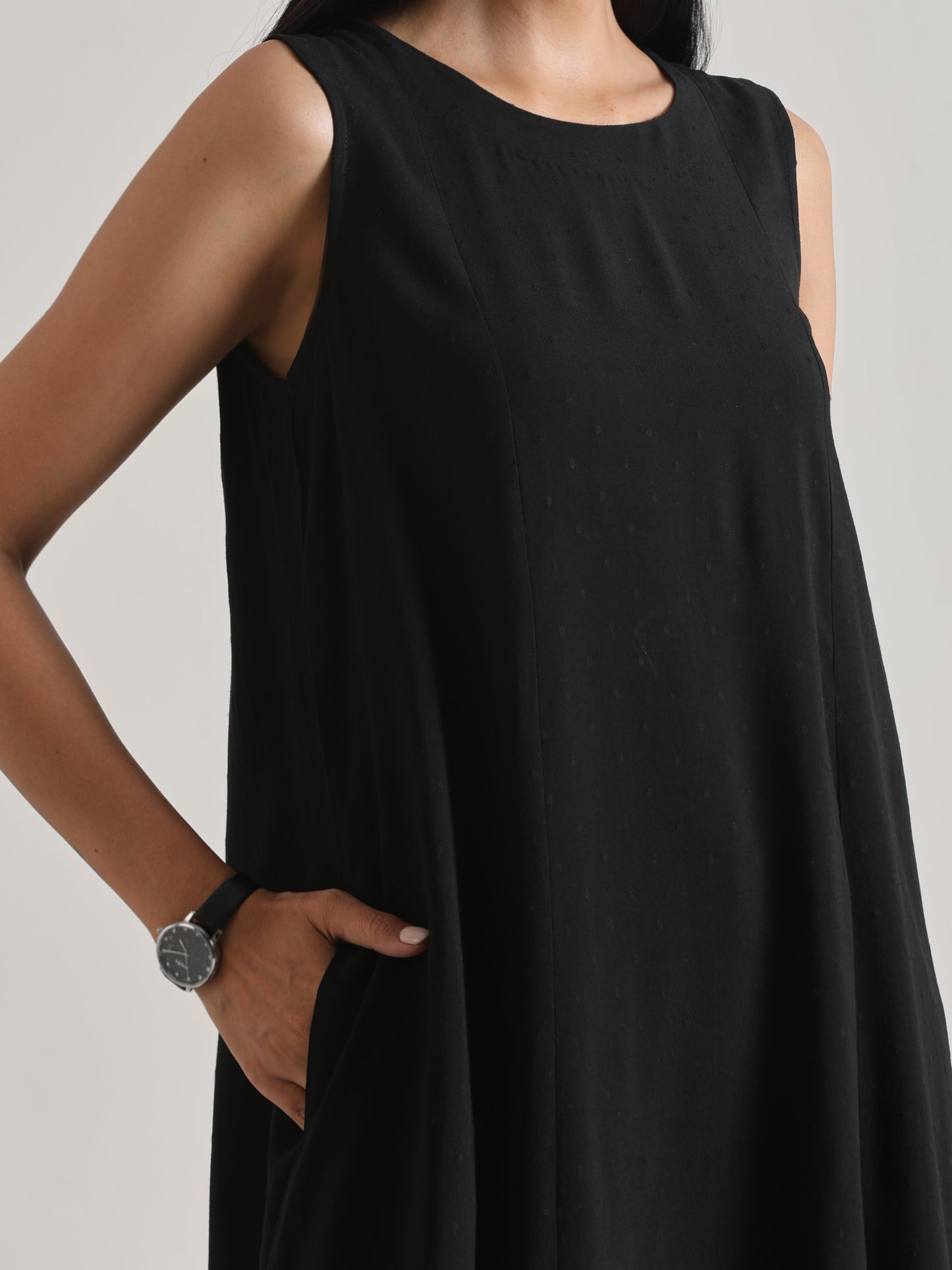 trueBrowns Black Panelled Co-ord Set - Swadesiicart