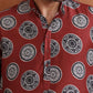 trueBrowns Men's Rust Printed Kurta | Swadesiicart