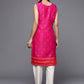 Ahalyaa Women Pink Geometric Printed Kurta | Swadesiicart