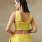 trueBrowns Lime Green Bandhani Printed Silk Sleeveless Blouse | Swadesiicart