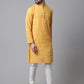 Even Apparels Yellow Kurta With Band Collar | Swadesiicart