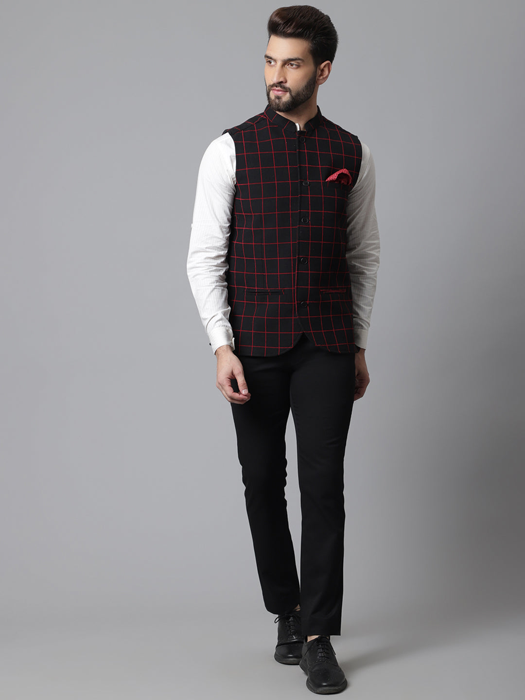 Even Apparels Men's Brown Nehru Jacket With Welt Pockets | Swadesiicart