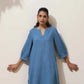 trueBrowns Blue Viscose Co-ord Set - Swadesiicart