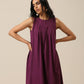 trueBrowns Plum Purple Slub Texture Sleeveless Kurta Pant Set | Swadesiicart