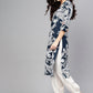 Antaran Blue Pure Cotton Printed Kurta Pant Set - Swadesiicart