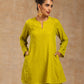trueBrowns Lime Velvet Solid Co-ord Set - Swadesiicart