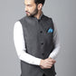 Even Apparels Men's Grey Pure Wool Nehru Jacket | Swadesiicart