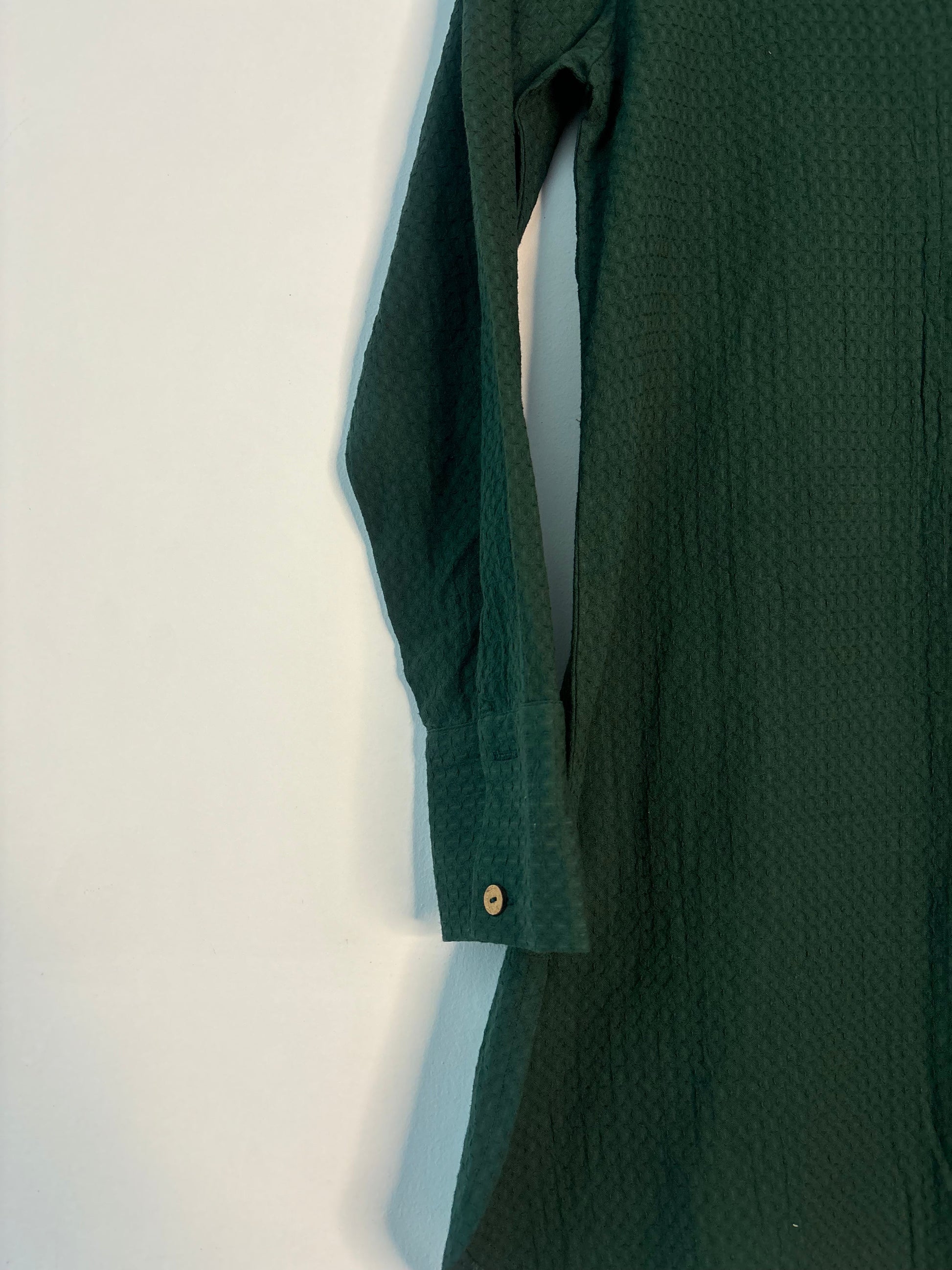 trueBrowns Dark Green Dobby Top | Swadesiicart