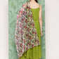 InWeave Women's Olive Strappy Set W White Pink Or Duptta - Swadesiicart