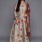 Ahalyaa Plus Size Round Neck Maxi Ethnic Dress With Dupatta | Swadesiicart