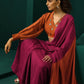 trueBrowns Maroon Rust Silk Ready To Wear Saree | Swadesiicart