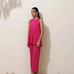 trueBrowns Pink Viscose Co-ord Set - Swadesiicart