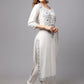 NOZ2TOZ Women's White Chinkankari Printed Kurta Set - Swadesiicart