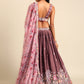 House of Panchhi Rose Gold Chinon Sequins Embroidery Lehenga Choli & Dupatta | Swadesiicart